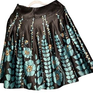 Mossimo teal and black a-line skirt size 4